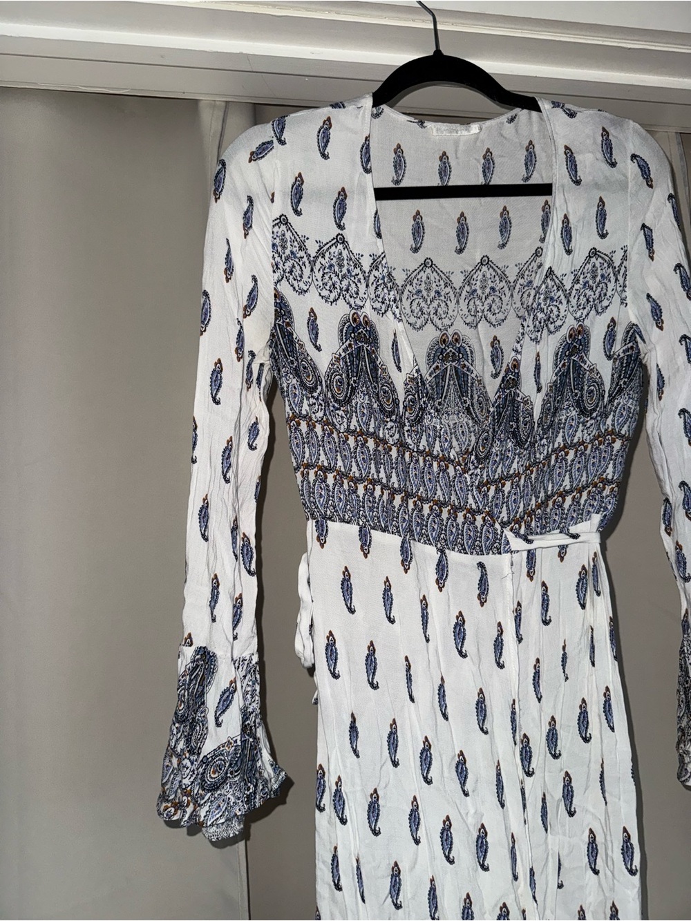 Le Salty Label White Printed Wrap Maxi Dress - Picture 4 of 5